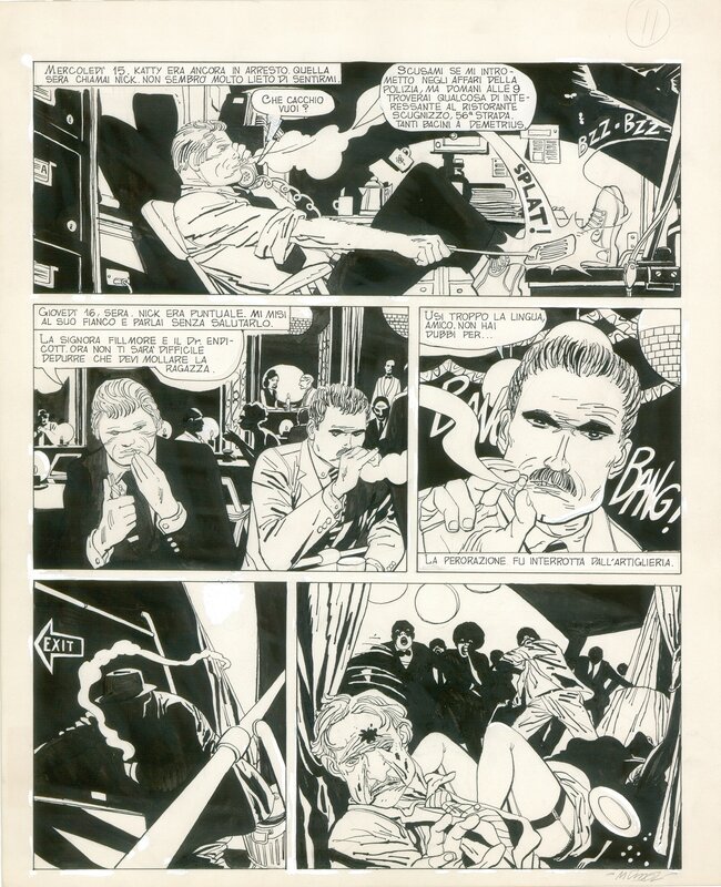 For sale - José Muñoz, Munoz planche originale Alack Sinner ' Le cas Fillmore ' - Comic Strip