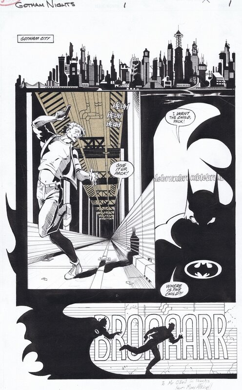 Mary Mitchell, Bruce Paterson, 1992-03 Mitchell/Patterson: Batman Gotham Nights #1 p01 - Planche originale