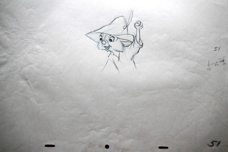 Robin des bois par Frank Thomas, Studios Disney, Walt Disney - Planche originale