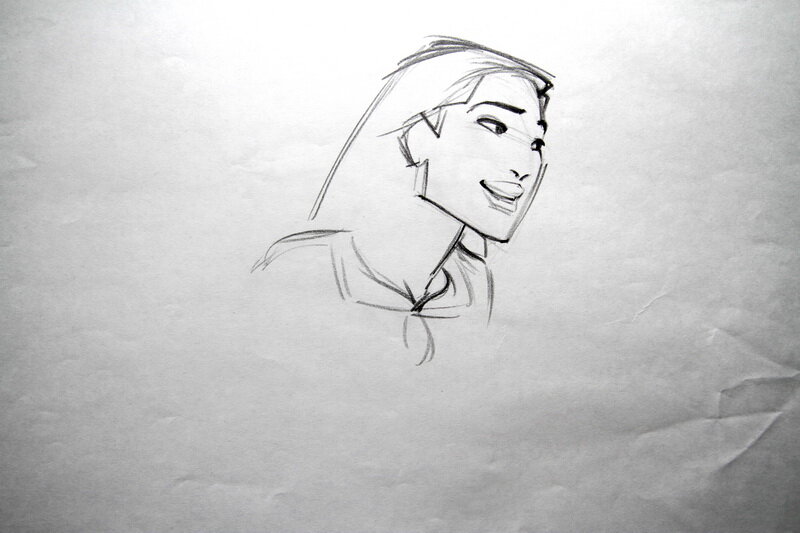 Pocahontas par Glen Keane, Walt Disney, Studios Disney - Planche originale