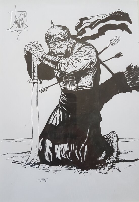 Sabahudin MURANOVIC MURAN, Le guerrier (La bataille de Kerbala) - Illustration originale
