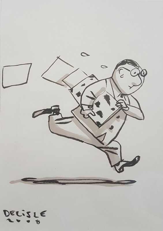 Guy Delisle, L'aventure est au coin de la rue - Original Illustration