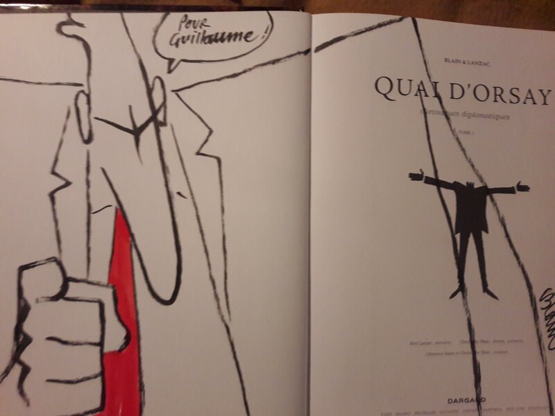 Christophe Blain, Quai d'Orsay, tome 1 - Dédicace