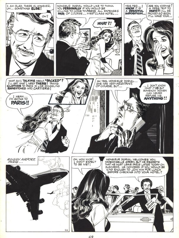 Stan Drake, Leonard Starr, Kelly Green La flibuste de la B.D. page - Planche originale