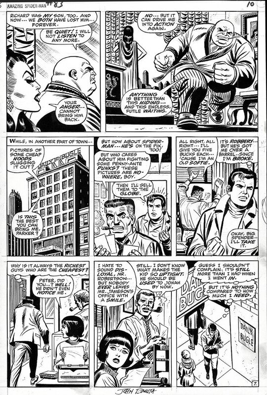 John Romita, Mike Esposito, Amazing Spider-man - Peter Kingpin JJJ Robbie Betty - Original Illustration