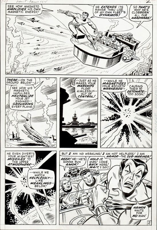 John Romita, John Verpoorten, Fantastic Four - Reed Ben Johnny & Namor - Comic Strip