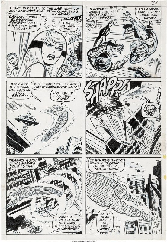 John Romita, John Verpoorten, Fantastic four - Reed Johnny & Crystal - Comic Strip