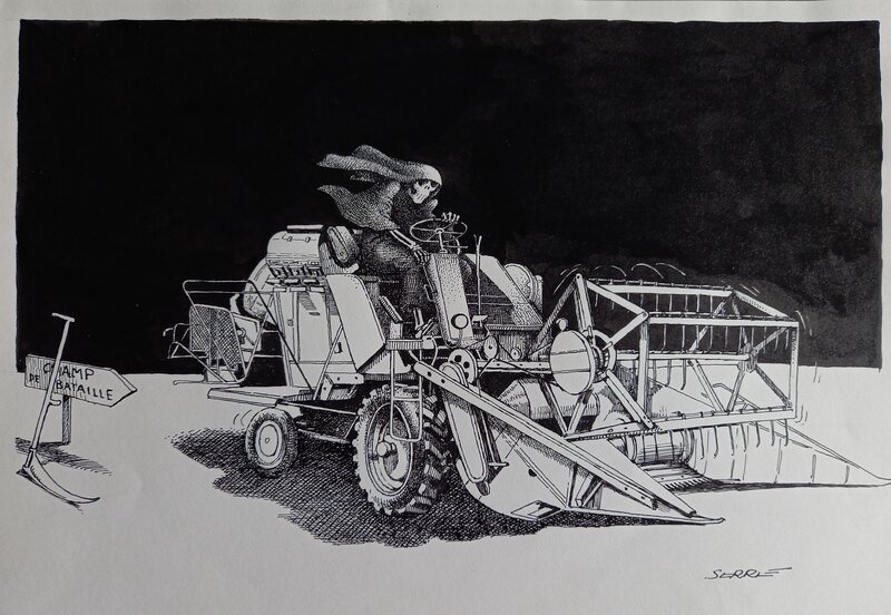 La Grande Faucheuse par Claude Serre - Planche originale