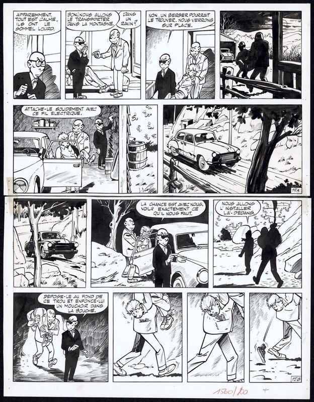 Maurice Tillieux, Gil JOURDAN Le grand souffle Planche 15 - Planche originale