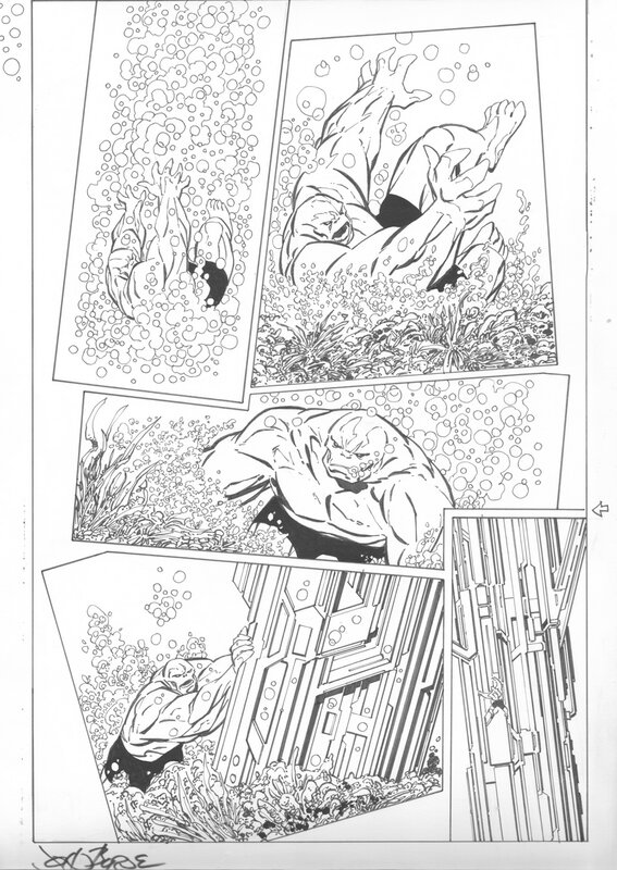 John Byrne, Trio #3 page 8 - Rock falls! - Planche originale