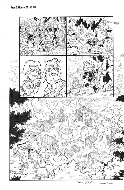 Rick and Morty vs Dungeons & Dragons - Troy Little - Planche originale