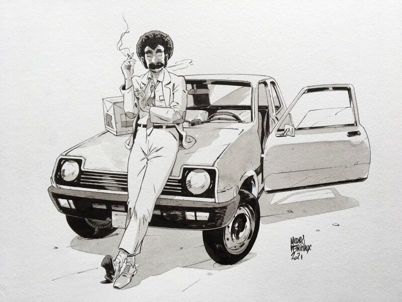 Nicolas Petrimaux, Il faut flinguer Ramirez - Jacques Ramirez le cul sur sa storm 5 ! - Illustration originale