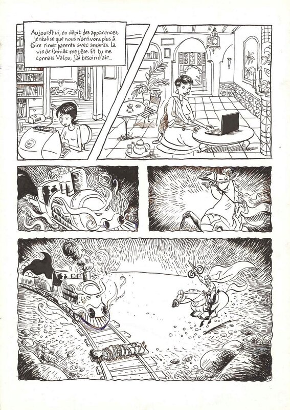 Catel, Lucie, Le train Fantôme, planche 24 - Planche originale