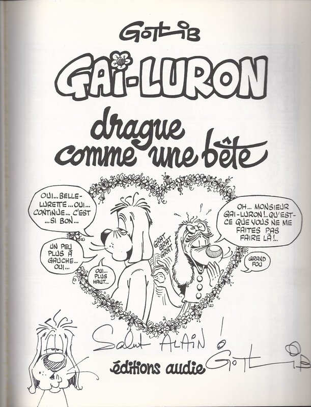 Gai-Luron par Gotlib - Dédicace