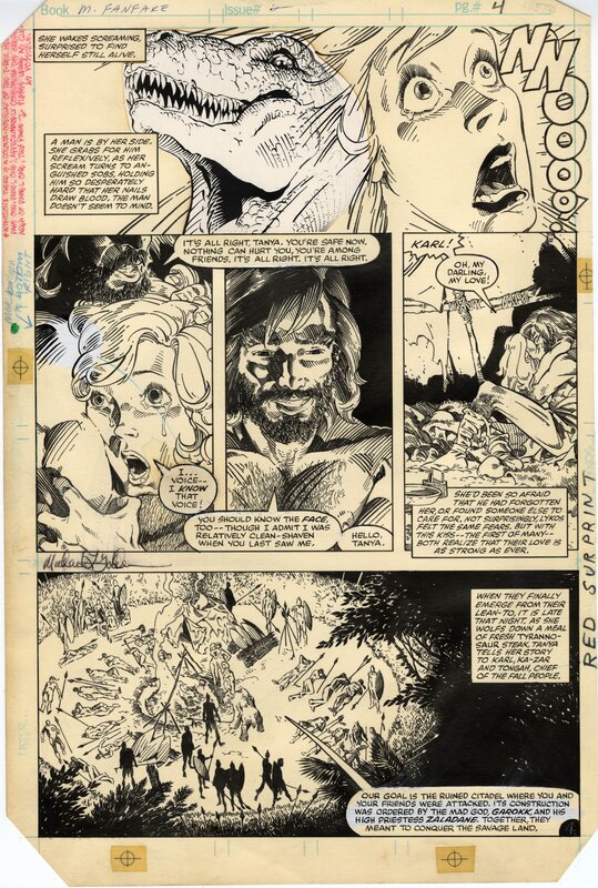 Marvel Fanfare 2 Page 4 par Michael Golden - Planche originale