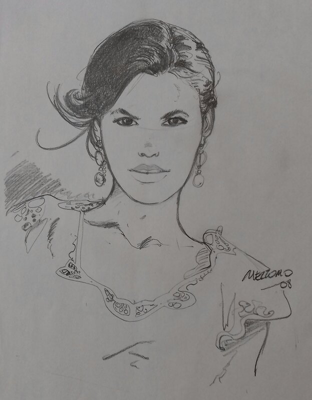 Les yeux noirs... by Gilles Mezzomo - Original Illustration