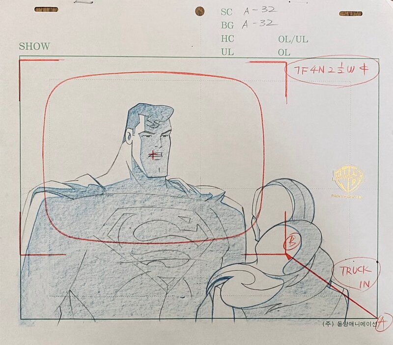 Superman par Warner Bros., Bruce Timm - Planche originale