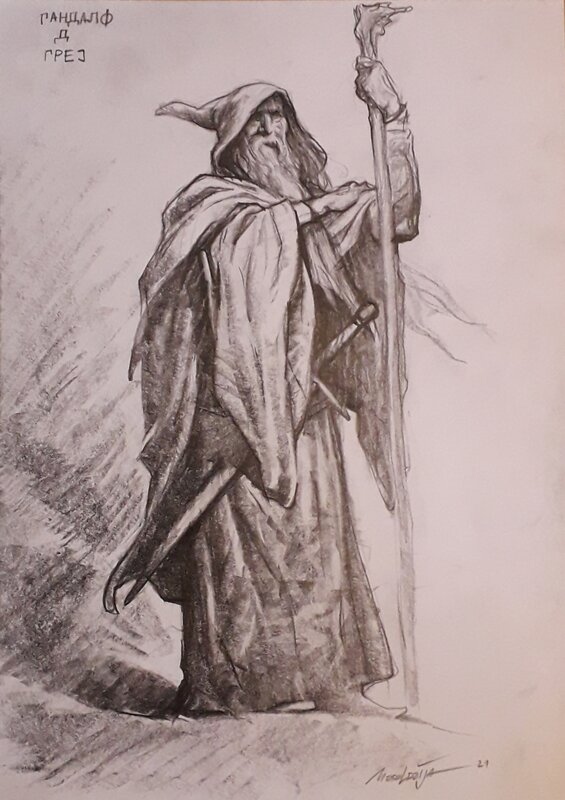 Gandalf le Gris by Petar Meseldžija - Original art