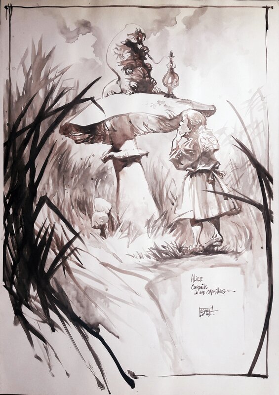 Guillaume Sorel, Alice au pays des merveilles, illustration inédite - Original Illustration
