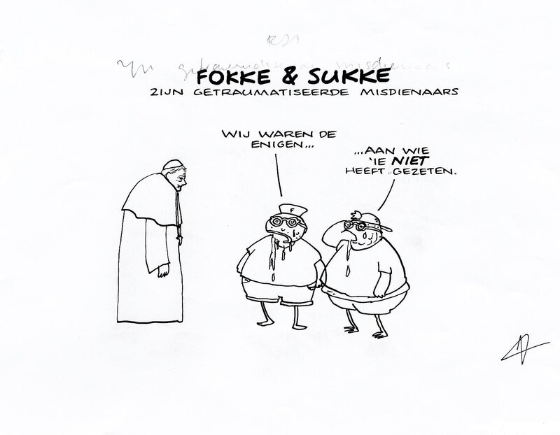 Jean-Marc van Tol, Bastiaan Geleijnse, John Reid, 2008 - Fokke en Sukke (Illustration - Dutch KV) - Illustration originale