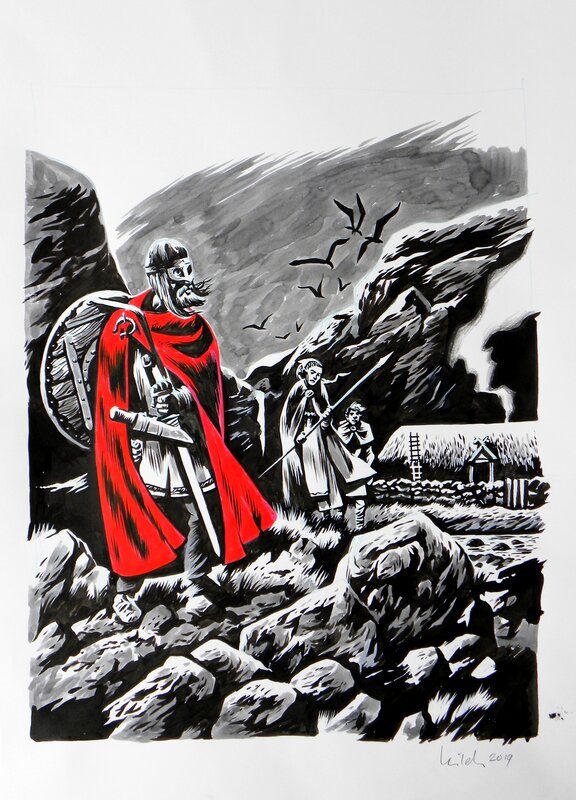En vente - L'exilé par Erik Kriek - Illustration originale