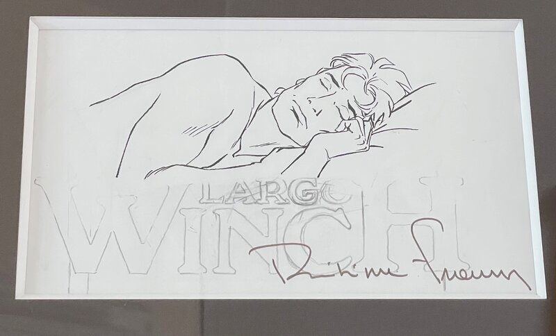 Philippe Francq, Jean Van Hamme, Dessin original Largo Winch, héros endormi - Comic Strip