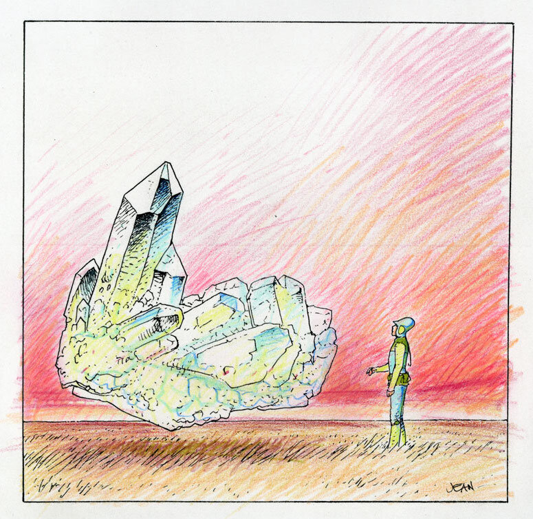 Moebius, Amadouer un cristal des plaines... - Illustration originale