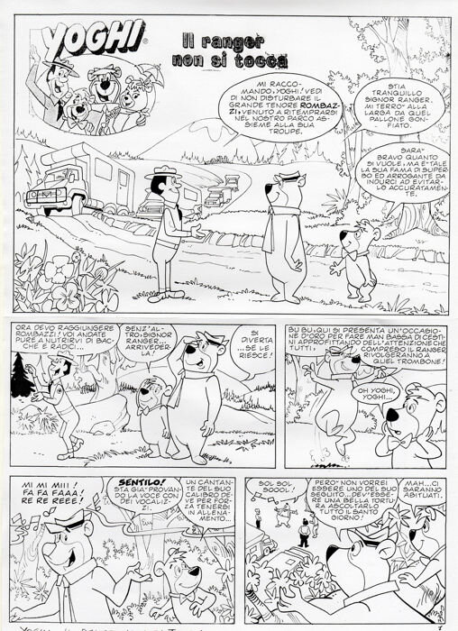 For sale - Paolo Ongaro, Yoghi : IL RANGER NON SI TOCCA, PLANCHE 1 - Comic Strip