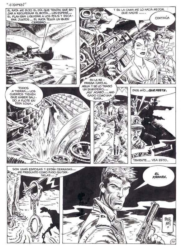 Jordi Bernet - Kraken pag 10 - Planche originale