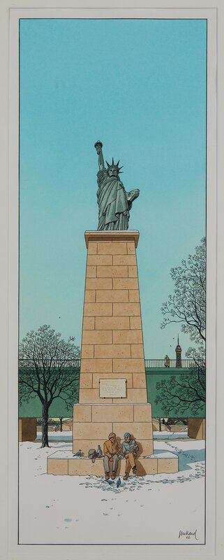 Tour Eiffel par André Juillard - Illustration originale