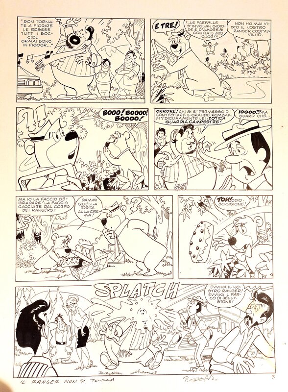 For sale - Paolo Ongaro, Yoghi : IL RANGER NON SI TOCCA, PLANCHE 3 - Comic Strip
