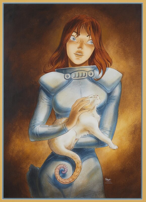 Hommage à Laureline par Frank Pé - Illustration originale