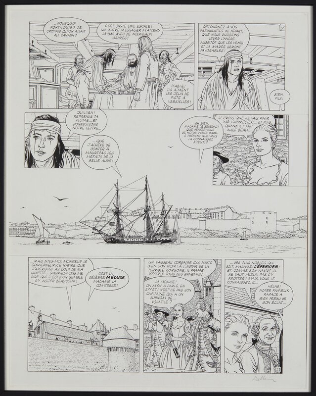 En vente - Patrice Pellerin, L'epervier - Corsaire du Roy - Planche 21 - Planche originale