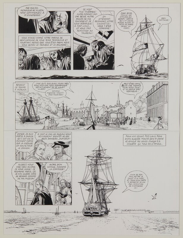 Patrice Pellerin, L'epervier - Corsaire du Roy - Planche 33 - Planche originale