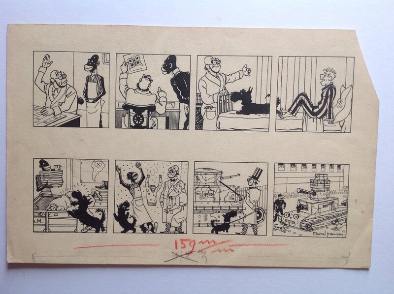 En vente - Prangey Planche Originale 1 Oncle Mitouflard , Album BD Genre Tintin Éo Année 30 pour NESTLÉ - Planche originale