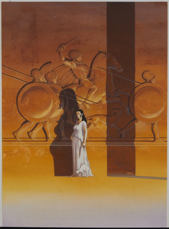 En vente - Christian Rossi, Serge Le Tendre, Tiresias couverture tome 2 - Couverture originale