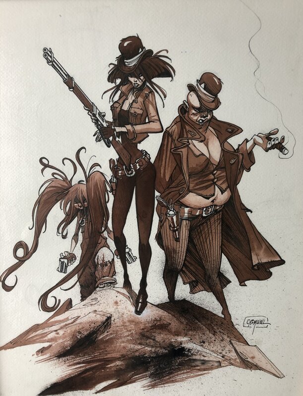 Minettos Desperados by Cromwell - Original Illustration