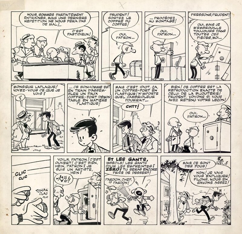 Greg, Luc Junior - Bijoux volés - Planche 12 - Planche originale