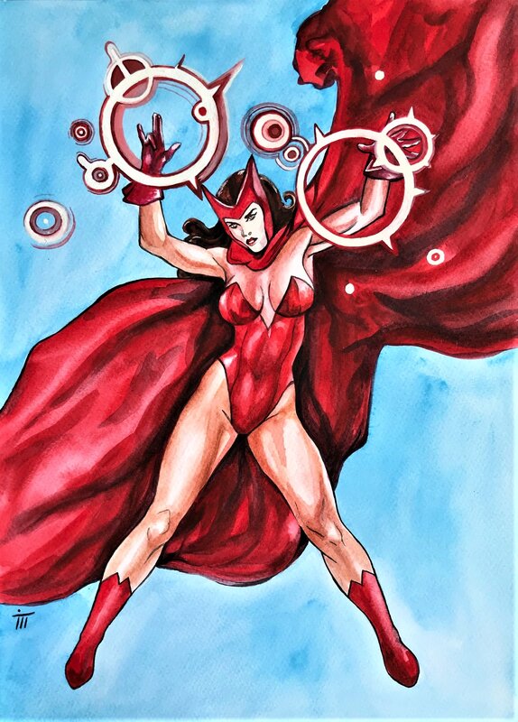 La sorcière rouge par Tanya Manziuk - Illustration originale