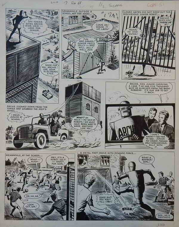 Archie le Robot par Ted Kearon - Planche originale