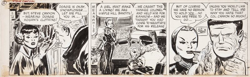 Strip de Steve Canyon, 1961, par Milton Caniff - Comic Strip