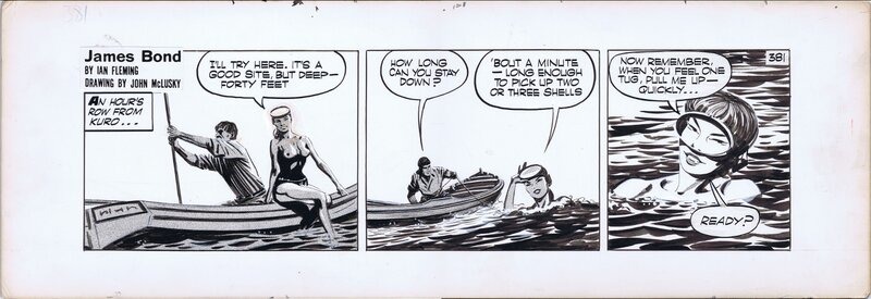 James Bond - You Only Live Twice - John McLusky 1965 - Planche originale