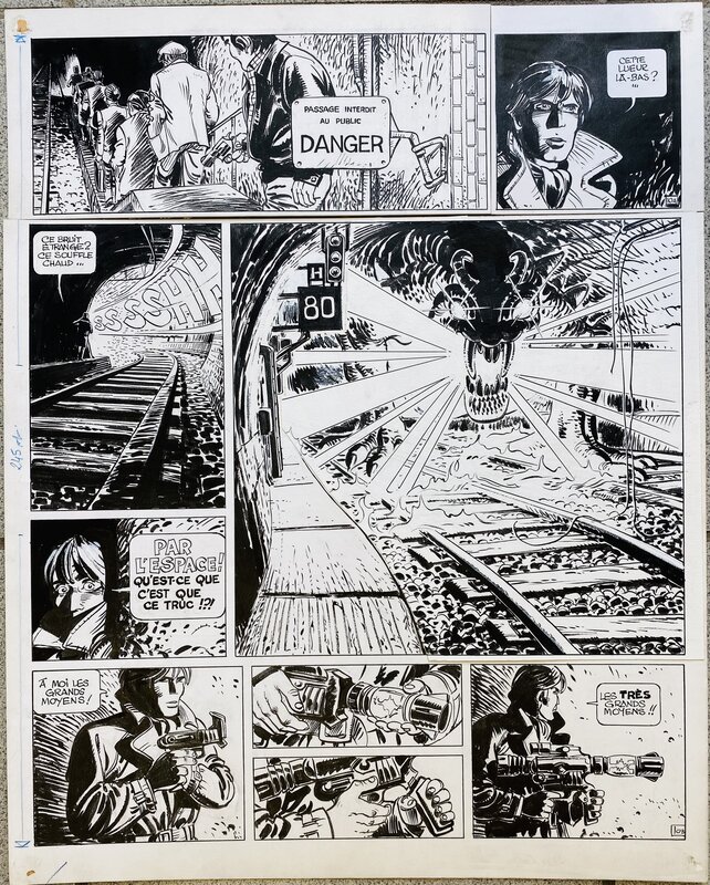 Jean-Claude Mézières, Pierre Christin, Valérian & Laureline - Métro Châtelet, Direction Cassiopeia page - Planche originale