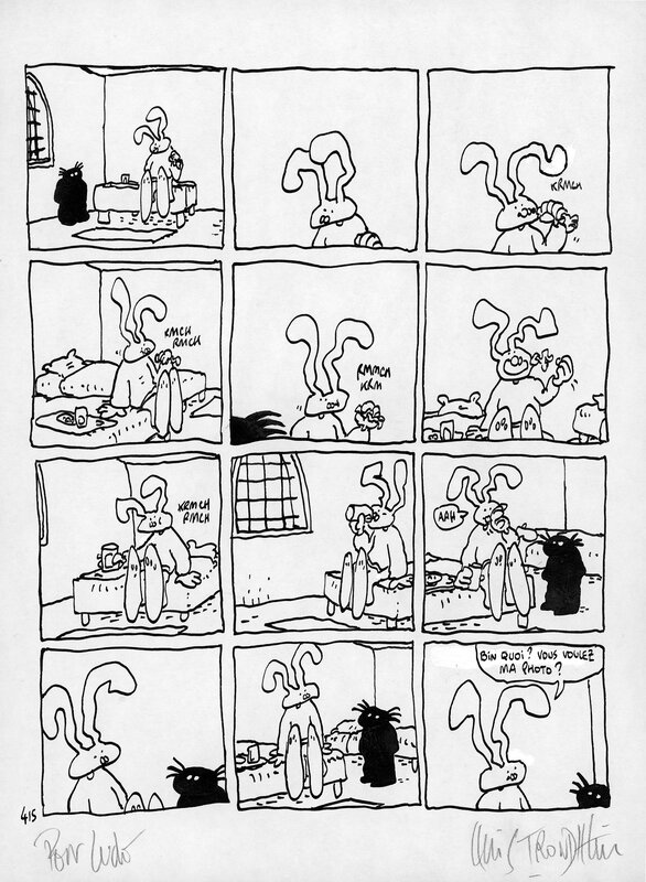 Lewis Trondheim, Lapinot et les carottes de patagonie - page 415 - Planche originale