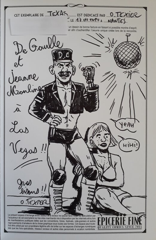Olivier Texier, De Gaulle et Jeanne Mouline - Dédicace