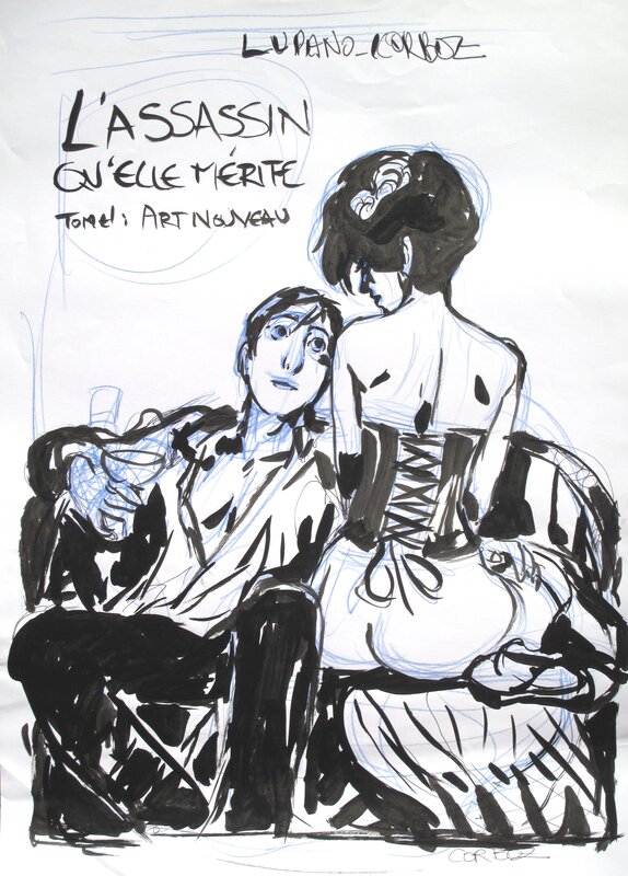 Mathilde et Victor by Yannick Corboz - Original art