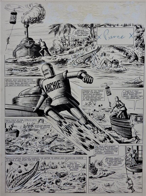 Robot Archie par Ted Kearon - Planche originale