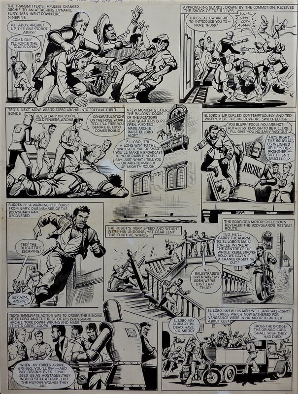 Robot Archie par Ted Kearon - Planche originale