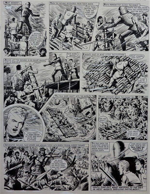 Robot Archie par Ted Kearon - Planche originale