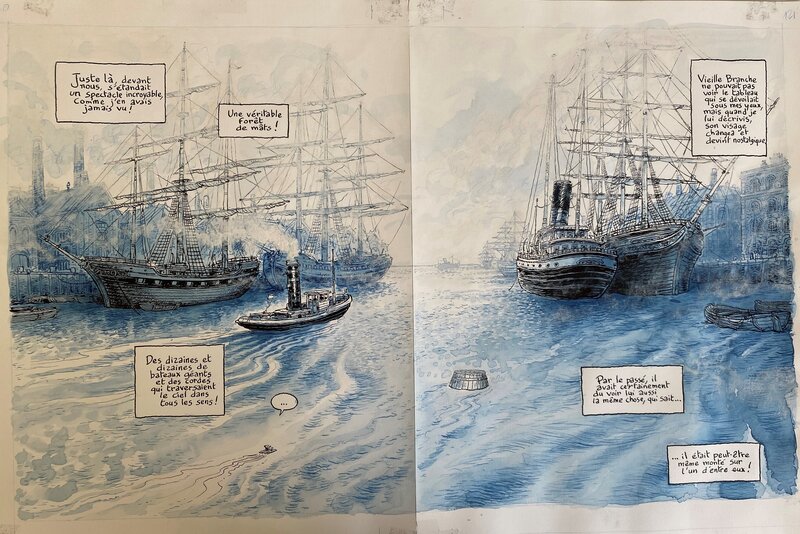 Phicil, Double Page 120 / 121 -  Le Grand Voyage de Rameau - Planche originale